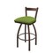 Holland Bar Stool Co 30" Low Back Swivel Bar Stool, Bronze Finish, Canter Kiwi Green Seat 82130BZ009 - alternate 1